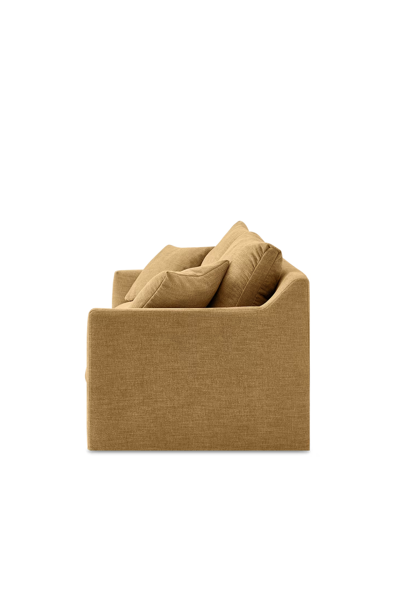 Castlery Agnes Queen Sleeper Sofa Mustard Linen