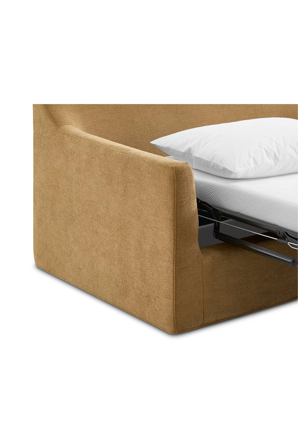 Castlery Agnes Queen Sleeper Sofa Mustard Linen