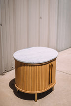 Castlery Harper Marble Storage Side Table