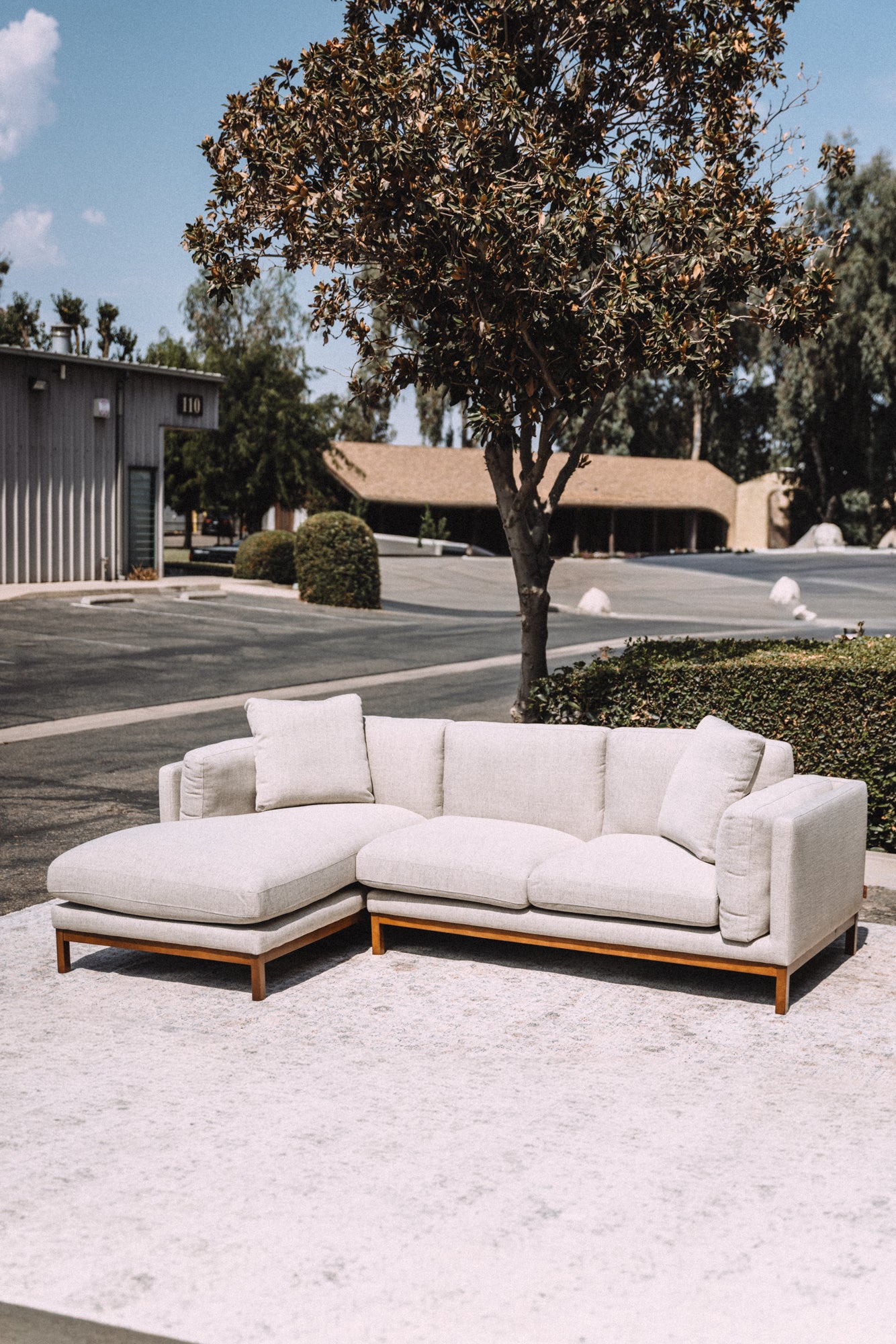 Castlery Owen Chaise Sectional Couch - Pearl Beige