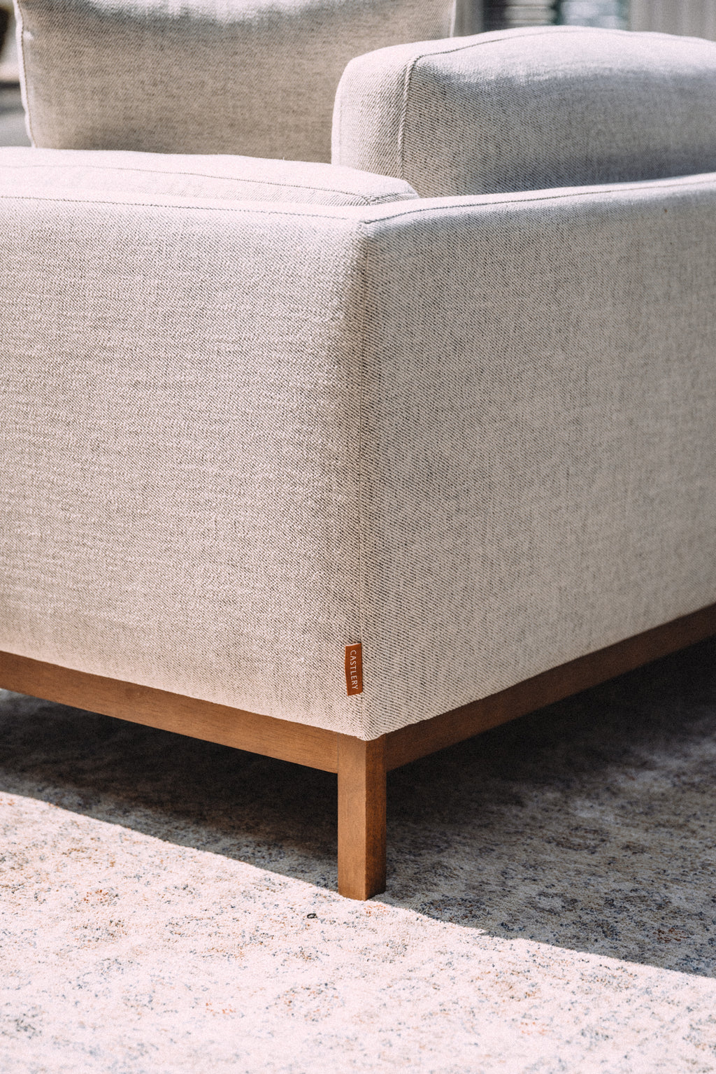 Castlery Owen Chaise Sectional Couch - Pearl Beige