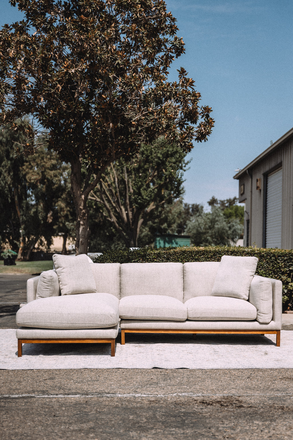 Castlery Owen Chaise Sectional Couch - Pearl Beige