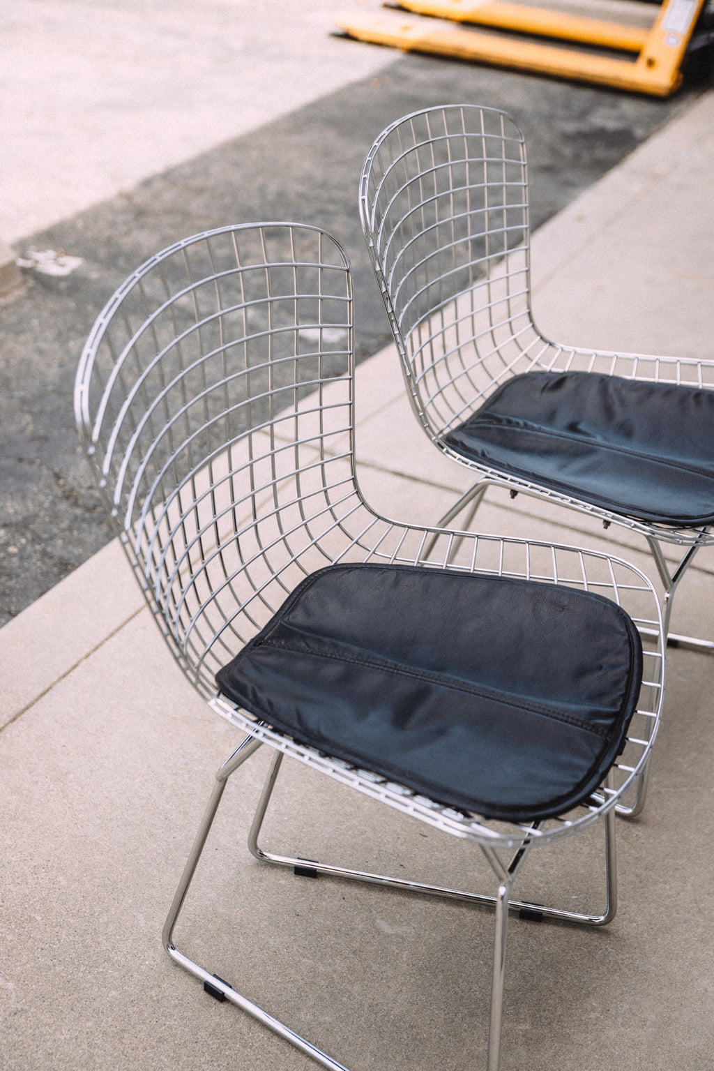 (Set of 2) Aiotreb Chrome Wire Chairs