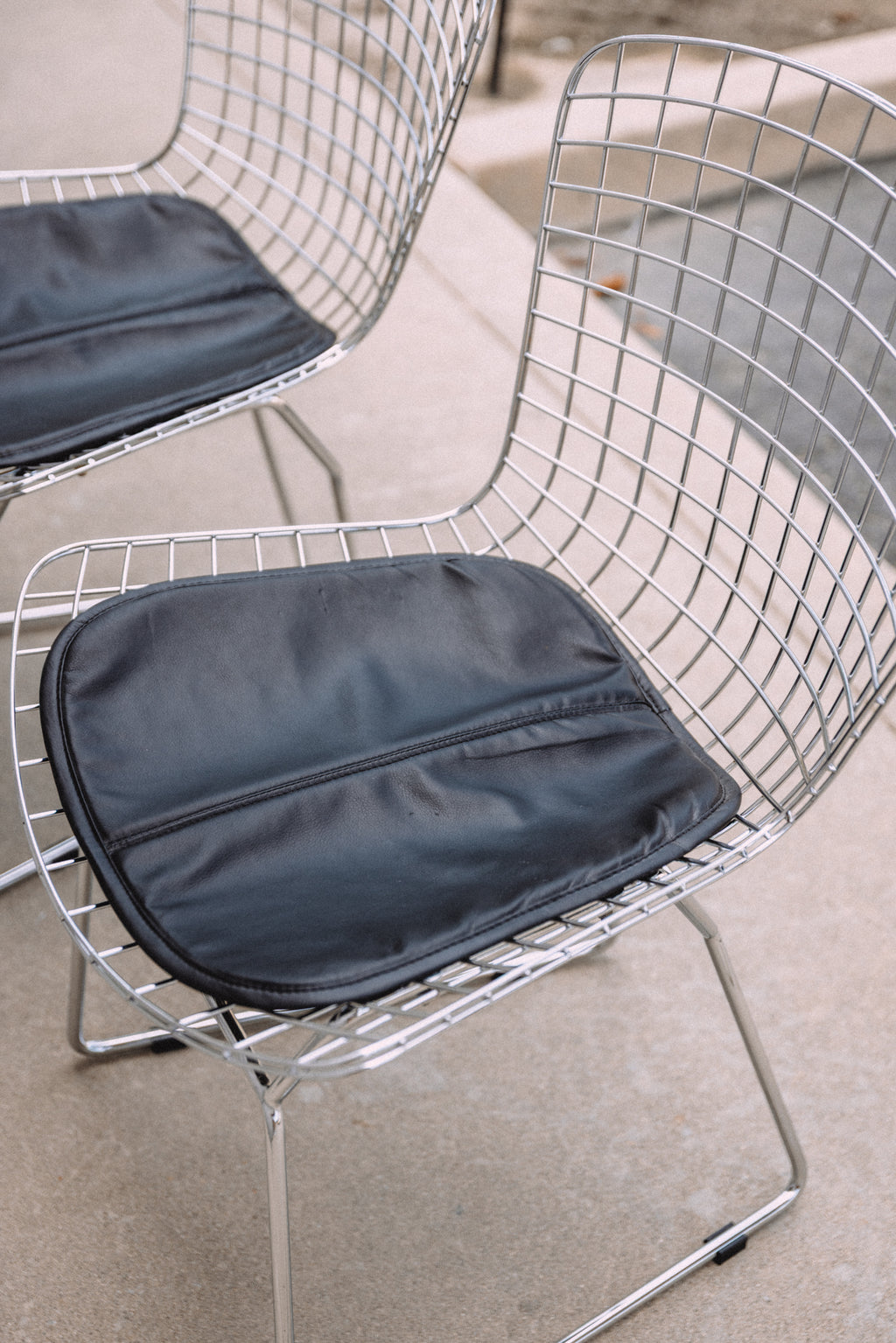 (Set of 2) Aiotreb Chrome Wire Chairs