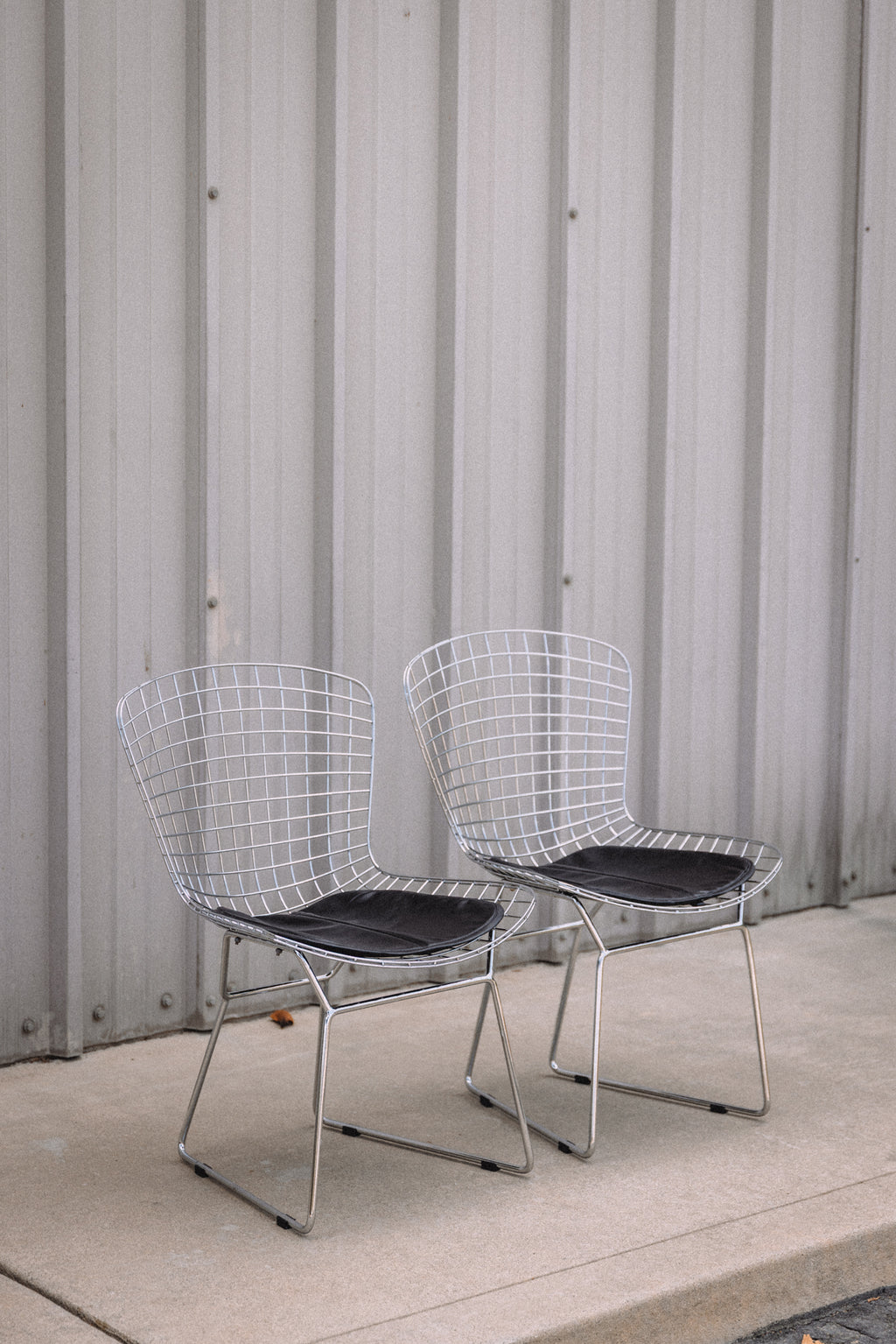 (Set of 2) Aiotreb Chrome Wire Chairs