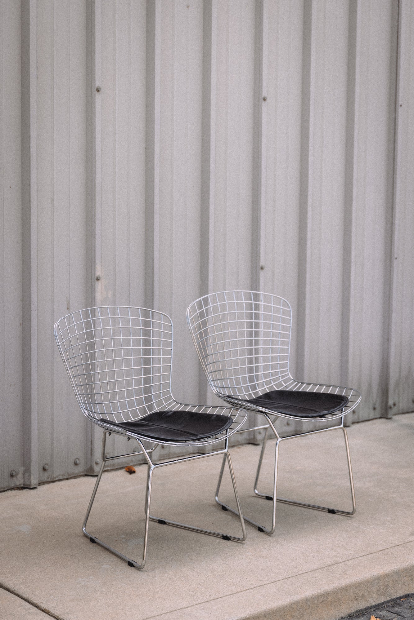(Set of 2) Aiotreb Chrome Wire Chairs