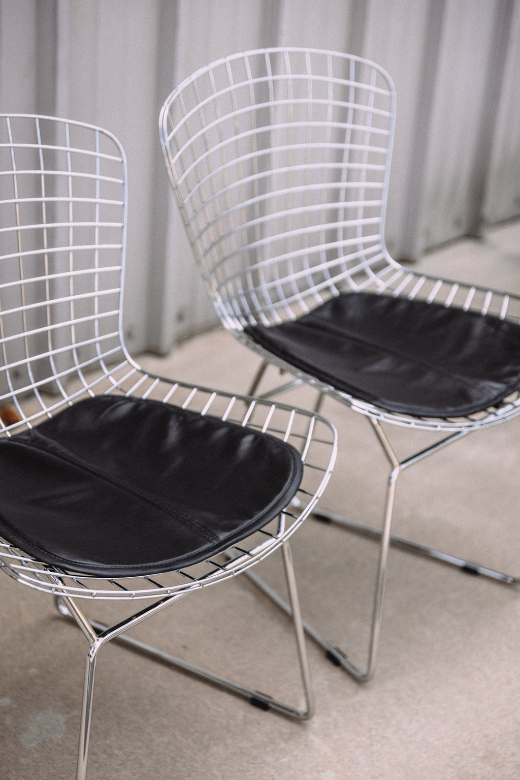 (Set of 2) Aiotreb Chrome Wire Chairs