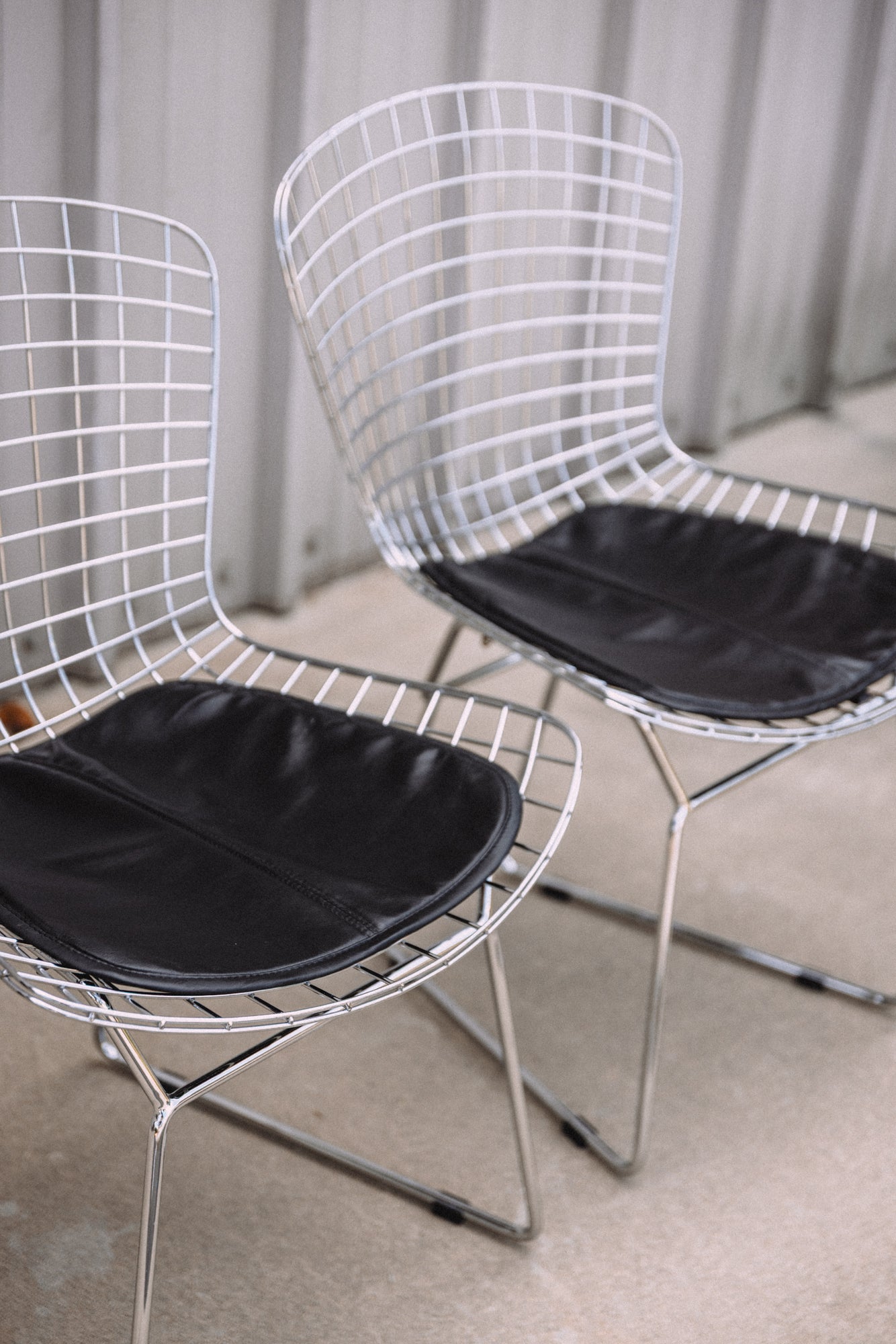 (Set of 2) Aiotreb Chrome Wire Chairs