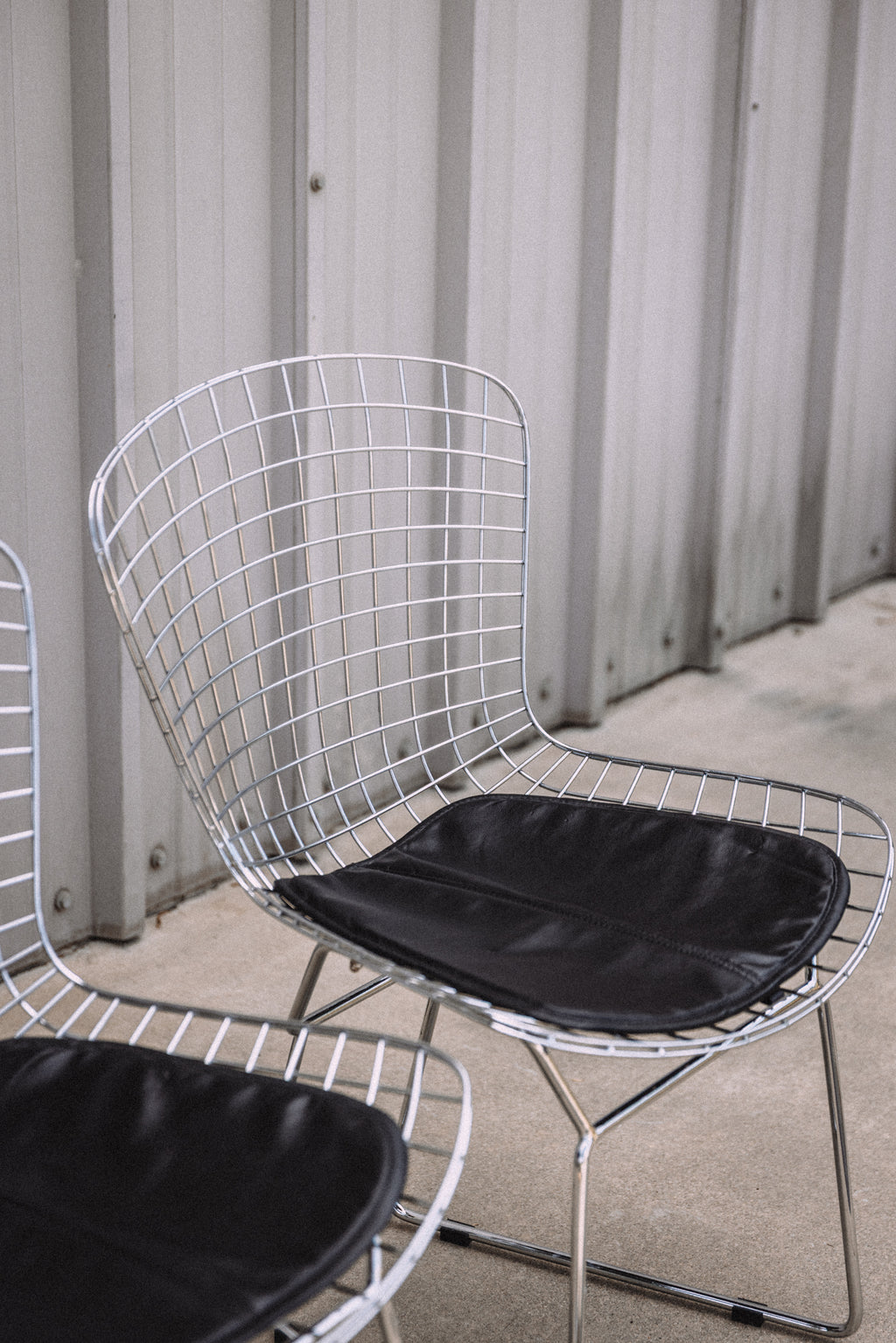 (Set of 2) Aiotreb Chrome Wire Chairs