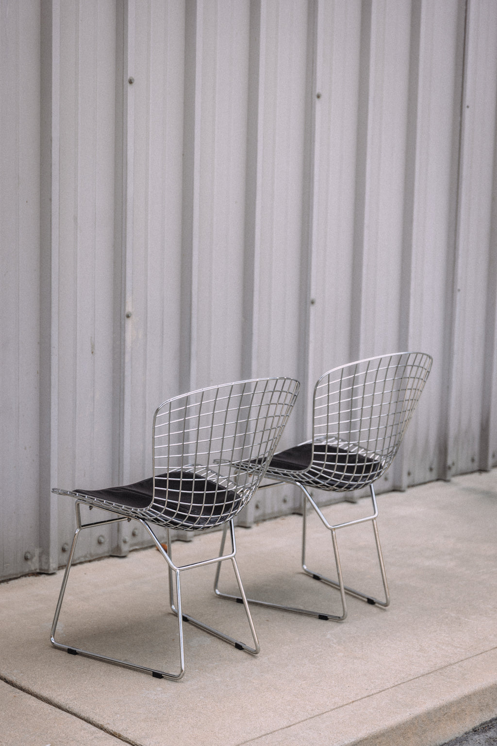(Set of 2) Aiotreb Chrome Wire Chairs