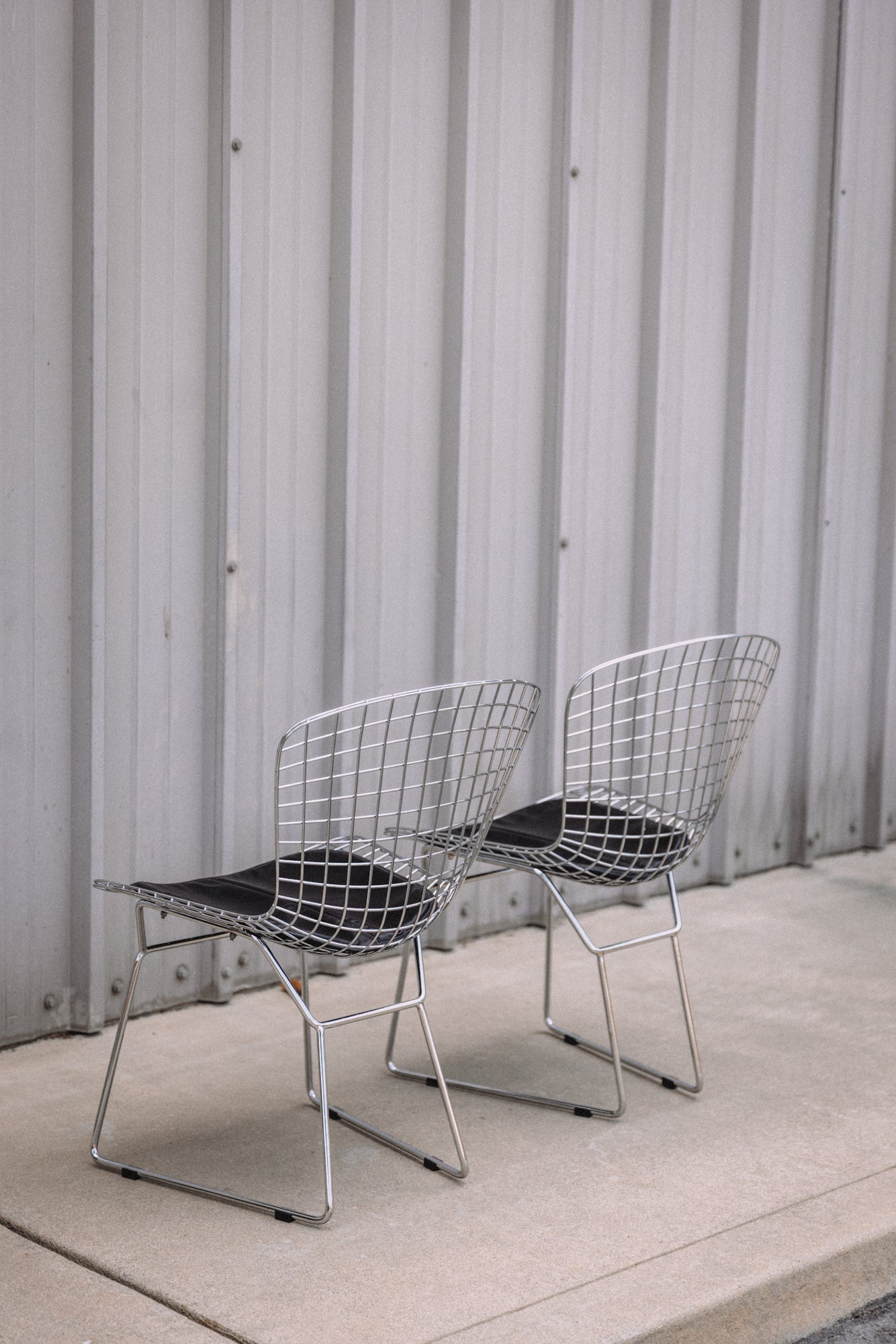 (Set of 2) Aiotreb Chrome Wire Chairs