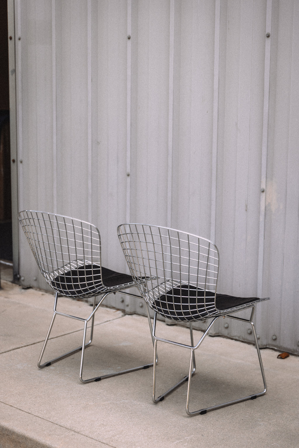 (Set of 2) Aiotreb Chrome Wire Chairs