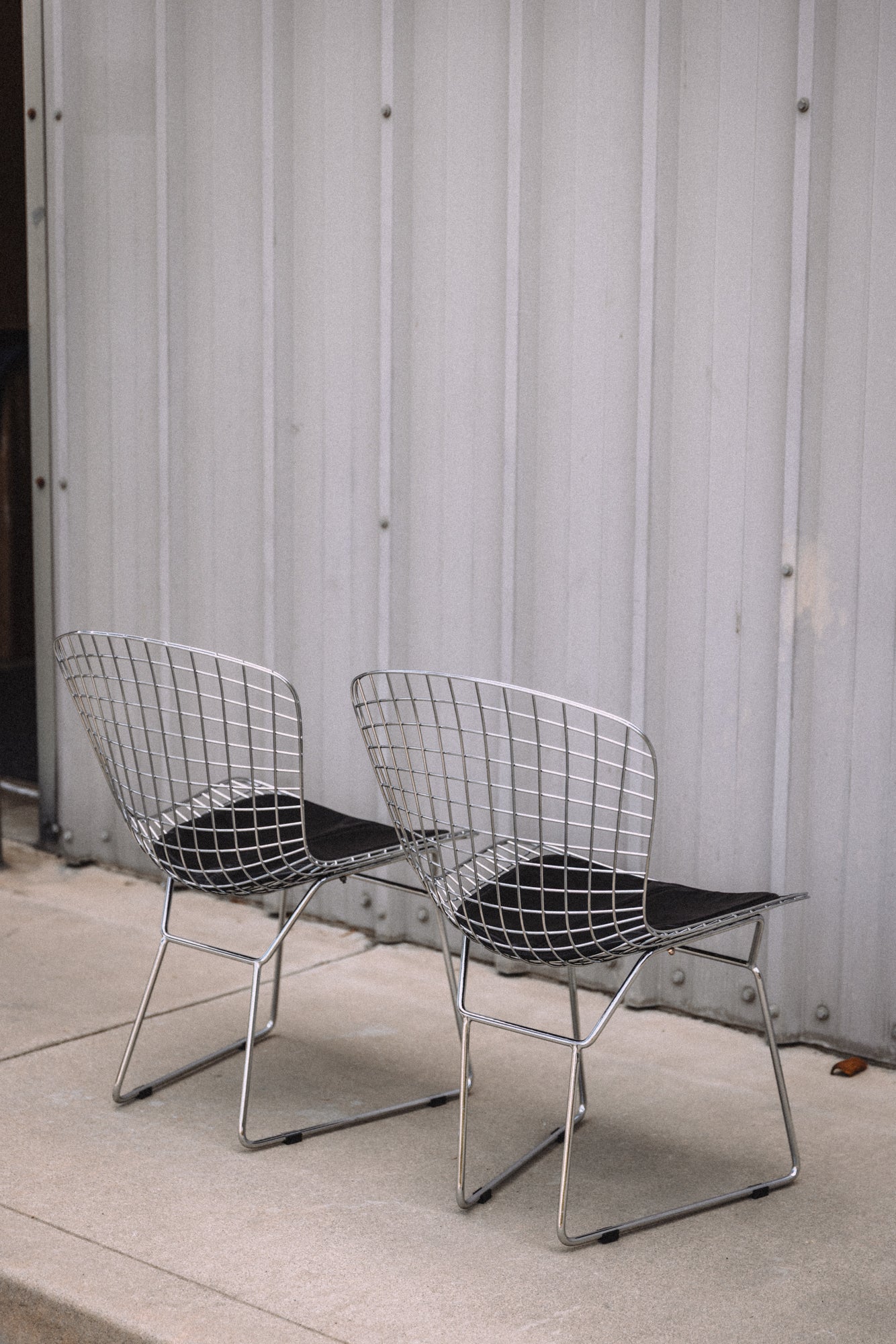 (Set of 2) Aiotreb Chrome Wire Chairs