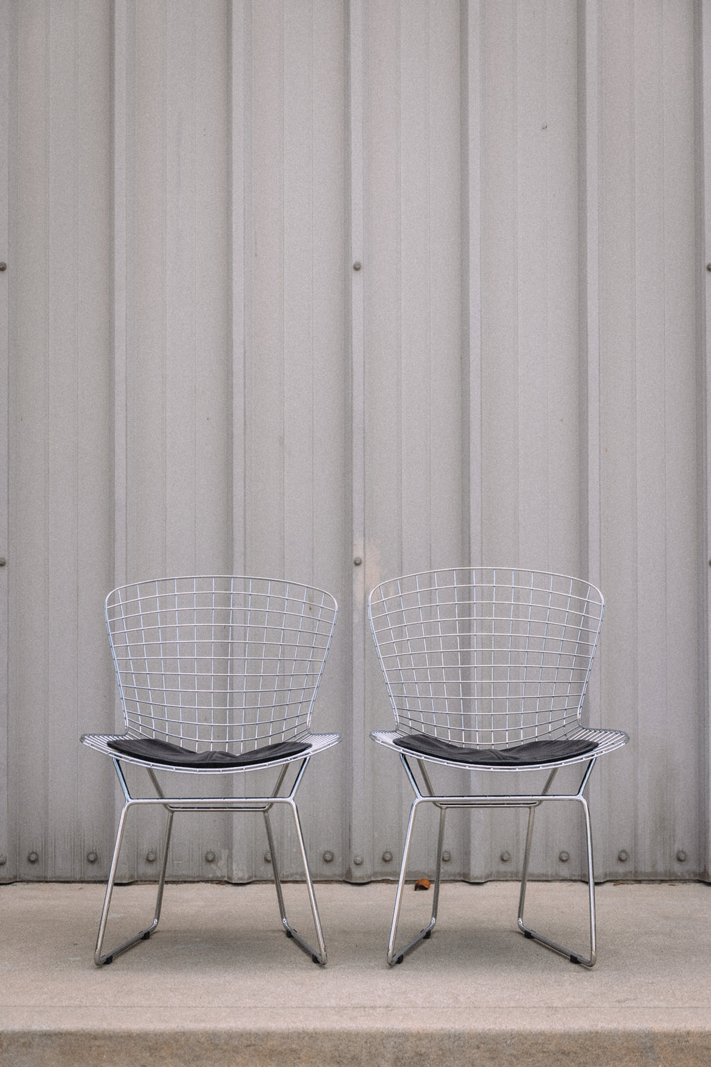 (Set of 2) Aiotreb Chrome Wire Chairs