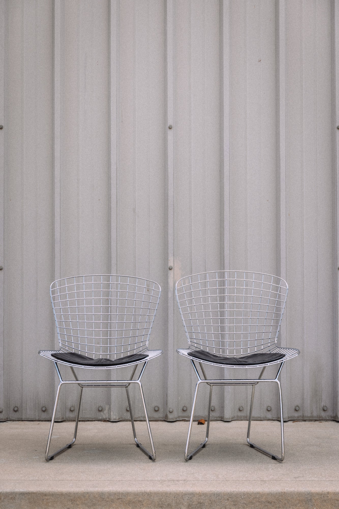 (Set of 2) Aiotreb Chrome Wire Chairs