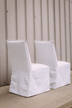 Crate & Barrel Addison Flange Slipcovered Dining Chair (Set of 2)