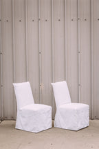 Crate & Barrel Addison Flange Slipcovered Dining Chair (Set of 2)