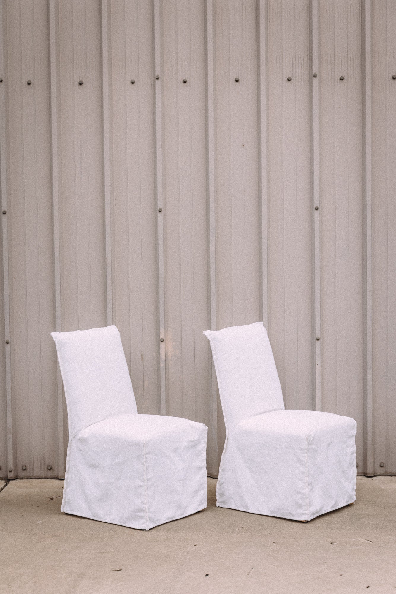 Crate & Barrel Addison Flange Slipcovered Dining Chair (Set of 2)