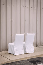 Crate & Barrel Addison Flange Slipcovered Dining Chair (Set of 2)