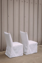 Crate & Barrel Addison Flange Slipcovered Dining Chair (Set of 2)