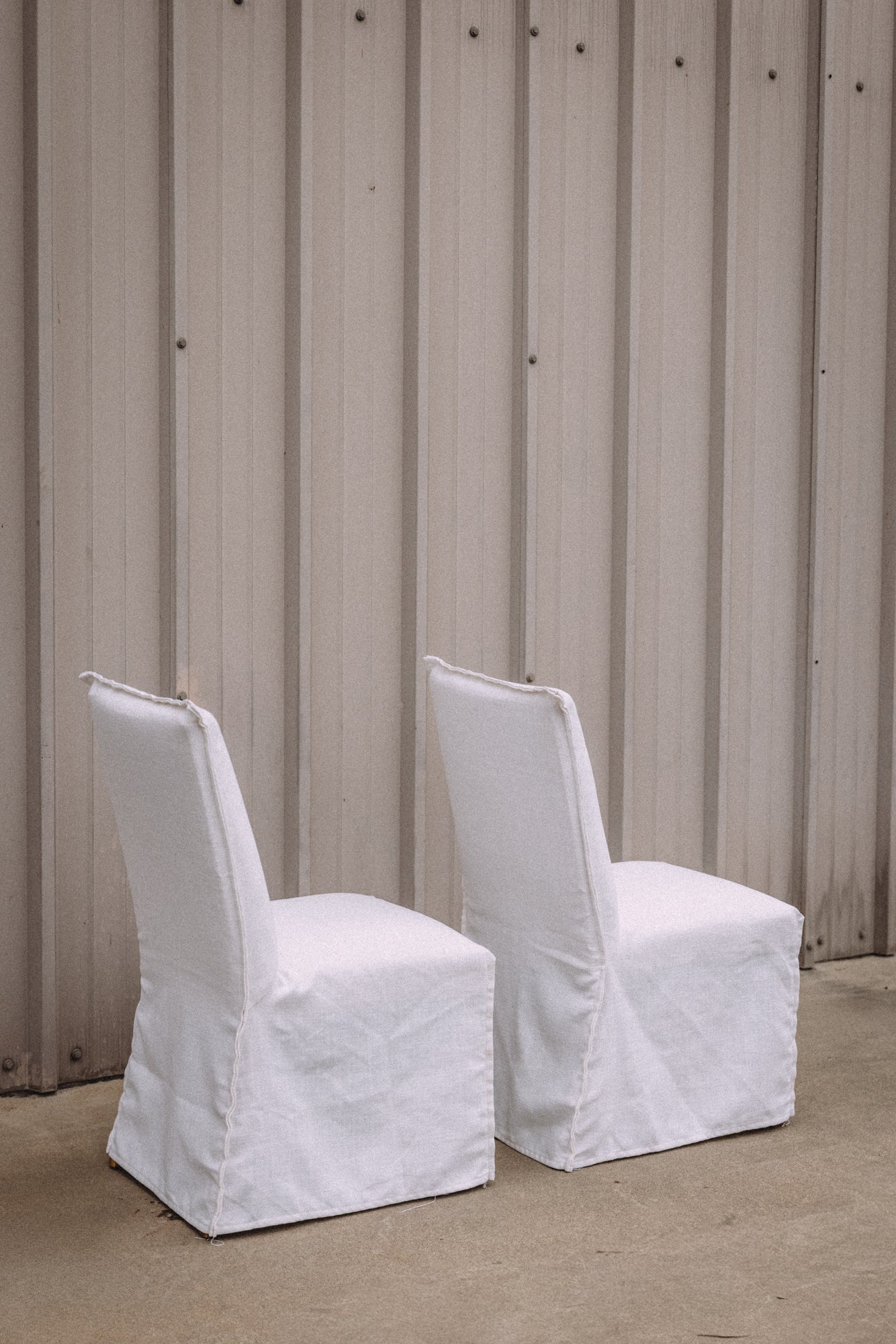 Crate & Barrel Addison Flange Slipcovered Dining Chair (Set of 2)