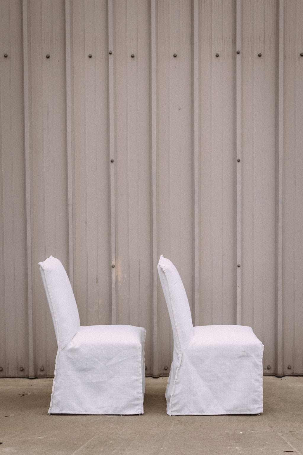 Crate & Barrel Addison Flange Slipcovered Dining Chair (Set of 2)