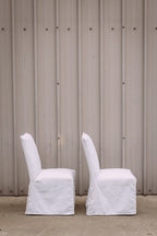 Crate & Barrel Addison Flange Slipcovered Dining Chair (Set of 2)
