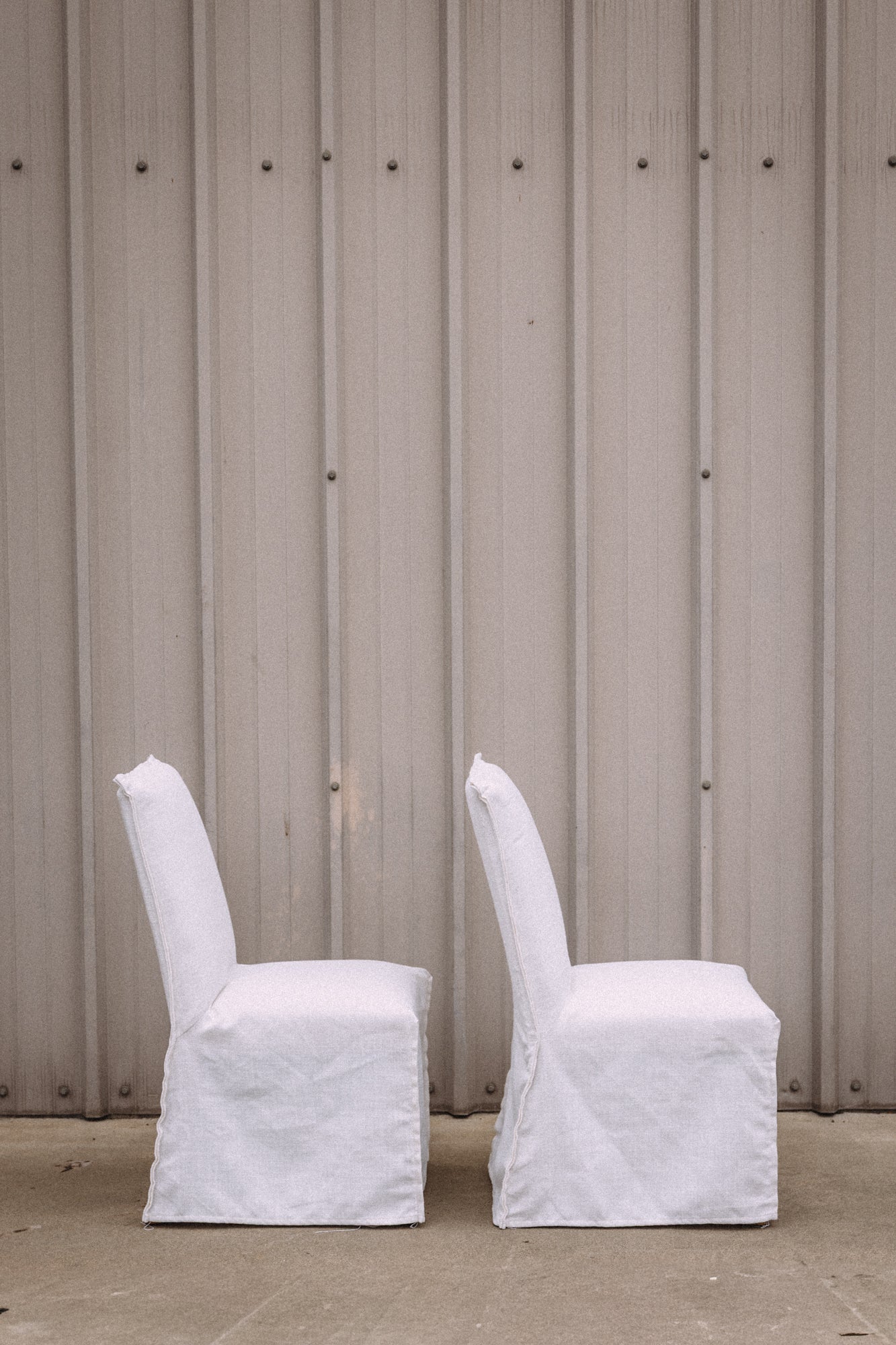 Crate & Barrel Addison Flange Slipcovered Dining Chair (Set of 2)