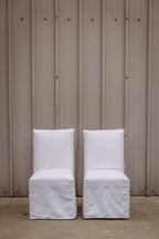 Crate & Barrel Addison Flange Slipcovered Dining Chair (Set of 2)