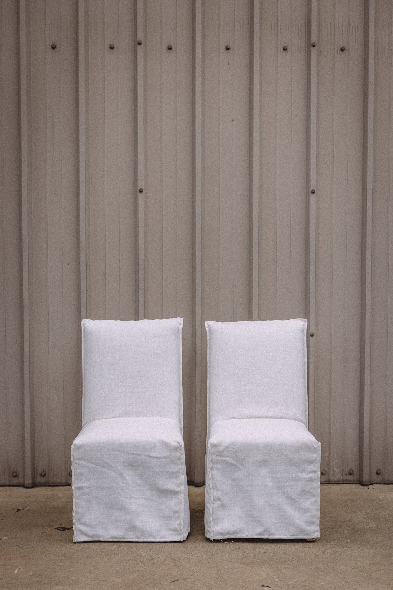 Crate & Barrel Addison Flange Slipcovered Dining Chair (Set of 2)