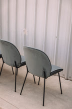 (Set of 4) Dauphine Dining Chairs - Smoked Turquoise
