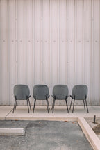 (Set of 4) Dauphine Dining Chairs - Smoked Turquoise
