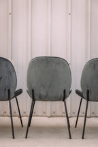 (Set of 4) Dauphine Dining Chairs - Smoked Turquoise