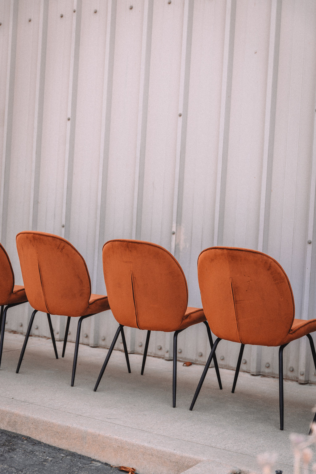 (Set of 5) Dauphine Dining Chairs - Burnt Orange