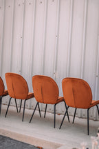 (Set of 5) Dauphine Dining Chairs - Burnt Orange