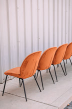 (Set of 5) Dauphine Dining Chairs - Burnt Orange