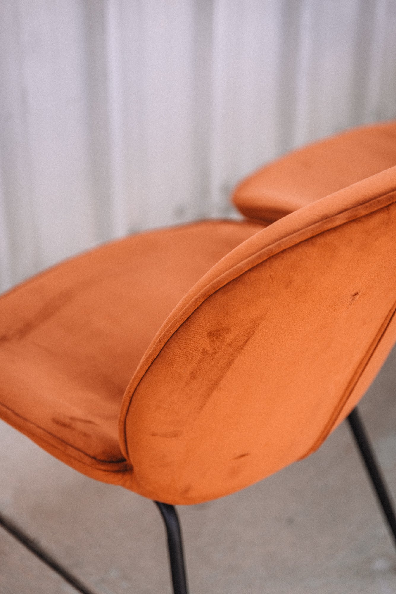 (Set of 5) Dauphine Dining Chairs - Burnt Orange