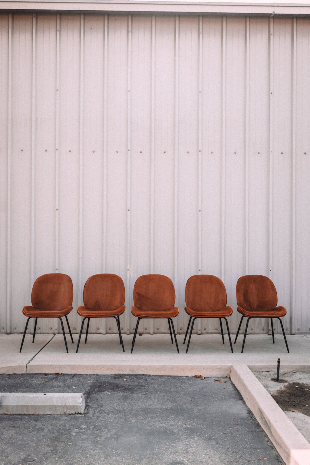 (Set of 5) Dauphine Dining Chairs - Burnt Orange