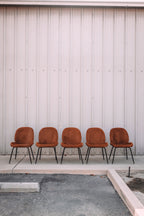 (Set of 5) Dauphine Dining Chairs - Burnt Orange