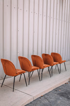 (Set of 5) Dauphine Dining Chairs - Burnt Orange