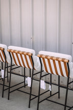 Denver Modern Vail Counter Height Stools - Ivory Bouclé (Set of 4)