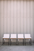 Denver Modern Vail Counter Height Stools - Ivory Bouclé (Set of 4)