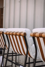 Denver Modern Vail Counter Height Stools - Ivory Bouclé (Set of 4)