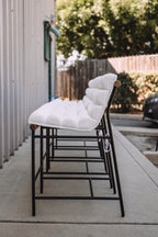 Denver Modern Vail Counter Height Stools - Ivory Bouclé (Set of 4)