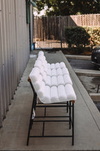 Denver Modern Vail Counter Height Stools - Ivory Bouclé (Set of 4)