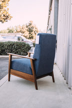 Article Ellow 28.5" Reclining Lounge Chair - Lennox Blue