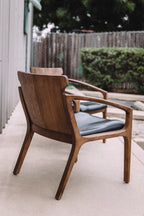 Hanger Lounge Chair - Walnut & Black Italian Leather (Set of 2)