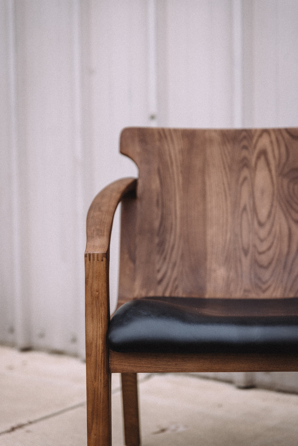 Hanger Lounge Chair - Walnut & Black Italian Leather (Set of 2)