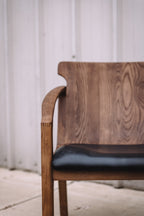 Hanger Lounge Chair - Walnut & Black Italian Leather (Set of 2)