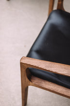 Hanger Lounge Chair - Walnut & Black Italian Leather (Set of 2)